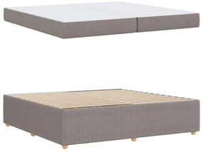 vidaXL Σκελετός κρεβατιού με στρώμα Taupe 200 x 200 cm ύφασμα