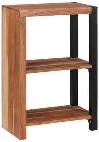 vidaXL Βιβλιοθήκη Καφέ, Μαύρο 50 x 30 x 75 εκ Στερεό Ξύλο Ακακίας