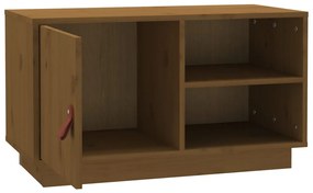 vidaXL Έπιπλο Τηλεόρασης Καφέ Μελί 70x34x40εκ από Μασίφ Ξύλο Πεύκου