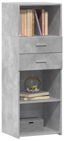 vidaXL Ντουλάπι Γκρι Σκυρ. 45x42,5x124 εκ. από Επεξεργασμένο Ξύλο