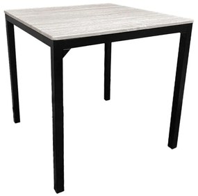 Τραπέζι Studio 02-0563 75x75x75cm Sonoma-Black Particle Board, Metal