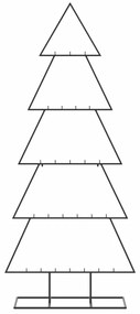 vidaXL Χριστουγεννιάτικο Δέντρο Διακοσμητικό Μαύρο 150 εκ.