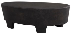 Τραπεζάκι σαλονιού σειρά SANTORINI C18066 Οβάλ MDF σε Μαύρο χρώμα 100x60x33Υεκ. 100x60x33 εκ.