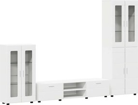 vidaXL Σετ επίπλου τηλεόρασης FLORIN 3 pcs Λευκό Επεξεργασμένο ξύλο
