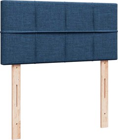 vidaXL Κρεβάτι Boxspring με Στρώμα Μπλε 100 x 200 εκ. Υφασμάτινο