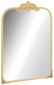 HOMCOM Επιτοίχιος Καθρέφτης, κομψός, 60x3x87cm, Χρυσός τόνος