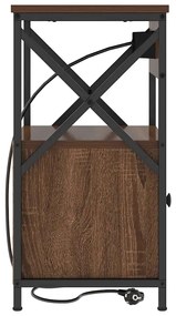 vidaXL Κομοδίνο Καφέ δρυς 40 x 31 x 60 εκ. Επεξεργασμένο ξύλο