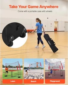 VEVOR Volleyball Training Net System Portable Practice Equipment Indoor Outdoor