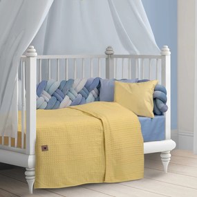 Κουβέρτα Πικέ Polycotton Αγκαλιάς-Λίκνου 80x110εκ. Essential Baby 3405 Κίτρινη Greenwich Polo Club