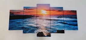 Εικόνα 5 μερών ήλιος πάνω από τη θάλασσα - 100x50