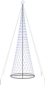 vidaXL LED Χριστουγεννιάτικο Δέντρο Μπλε 400 cm Μέταλλο
