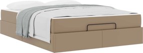 vidaXL Σκελετός κρεβατιού με στρώμα Άλλο 2 pcs Ώχρα PVC