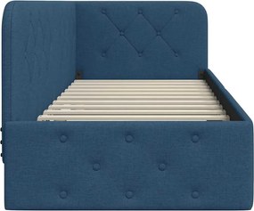 vidaXL Κρεβάτι Γωνίας Μπλε 80 x 200 cm ύφασμα