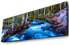 Πίνακας Καμβάς Με Φως Led 239SHN3262 90x30cm Multi Wallity Οριζόντιοι Ξύλο, Καμβάς