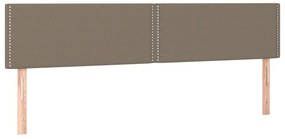 vidaXL Κρεβάτι Boxspring με Στρώμα &amp; LED Taupe 180x200 εκ. Υφασμάτινο