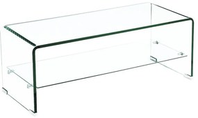 WOODWELL GLASSER Τραπεζάκι Σαλονιού Καθιστικού Ράφι 12/8mm 100x50x43cm ΕΜ731