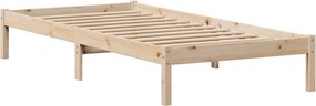 vidaXL Κρεβάτι Βιβλιοθήκη Χωρίς Στρώμα 75x190 εκ Μασίφ Ξύλο Πεύκο