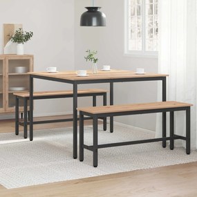 vidaXL Τραπεζαρία Φυσικό 110 x 110 x 75 cm Στερεά ξυλεία πεύκου