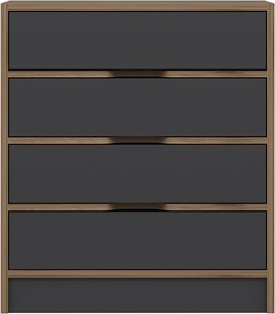 Συρταριέρα Καρυδιά / Ανθρακί ELINA 70x79x40