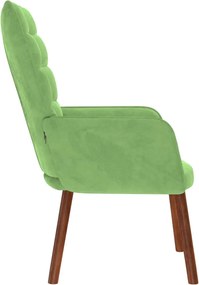 vidaXL Πολυθρόνα Relax Ανοιχτό Πράσινο Βελούδινη