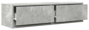 vidaXL Κομμάτι Τηλεόρασης Γκρι Σκυρόδεμα 100x31x25,5 εκ Επεξεργασμένο Ξύλο