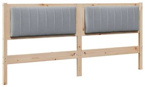 vidaXL Ταπετσαρισμένο κεφαλάρι Καφέ 180 cm Στερεά ξυλεία πεύκου