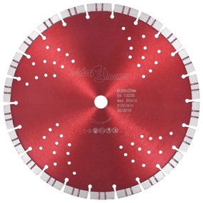 vidaXL Διαμαντόδισκος Κοπής Turbo με Οπές 300 χιλ. Ατσάλινος