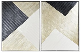 Καμβάς DKD Home Decor Σύγχρονη Γεωμετρική (93 x 3,5 x 123 cm) (x2)
