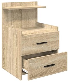 vidaXL Κομοδίνο με 2 Συρτάρια Χρώμα Sonoma Δρυς 40x36,5x62 εκ.