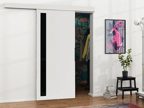 Συρόμενες πόρτες Dover 124, 27 kg, Άσπρο, Μαύρο, Πλαστικοποιημένη μοριοσανίδα, Αλουμίνιο | Epipla1.gr