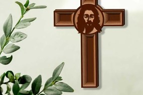 Intra απο ξύλο plywood 3mm-4mm πάχος Χριστιανικός Σταυρός Πολυεπίπεδη διακόσμηση σπιτιού Δίασταση 30x20 cm INTRAFABR-86053728