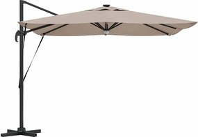 vidaXL Ρώμη Ομπρέλα Taupe 286 x 284 x 270 εκ Αλουμίνιο και Πολυεστέρας