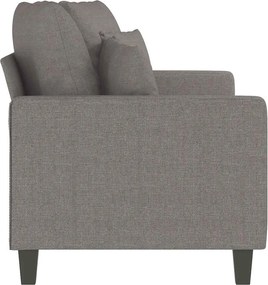 vidaXL Καναπές Διθέσιος Taupe 140 εκ. Υφασμάτινος