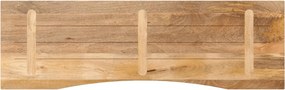 vidaXL Επιφάνεια Γραφείου Καμπύλη 160x50x2,5 εκ Μασίφ Ακατ. Μάνγκο