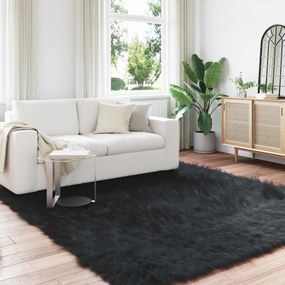 vidaXL Χαλί από τεχνητό πρόβειο δέρμα TAFALLA Μαύρο 240 x 240 cm