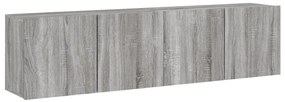vidaXL Ντουλάπια Τοίχου Τηλεόρασης 2 Τεμ. Γκρι Sonoma 80 x 30 x 41 εκ.