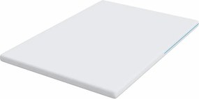 vidaXL Στρώμα επικάλυψης Λευκό 140 x 200 cm Ζακάρ ύφασμα