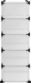 vidaXL Παπουτσοθήκη Διαφανής 84x32x88,5 εκ. από Πολυπροπυλένιο