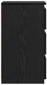 vidaXL Κομοδίνο 2 pcs Μαύρη δρυς 40 x 35 x 62.5 εκ. Επεξεργασμένο ξύλο