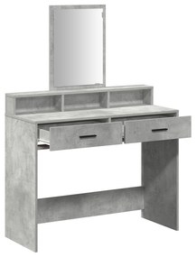 vidaXL Τουαλέτα με Συρτάρια Γκρι Σκυρόδεμα 100x41x140 εκ.
