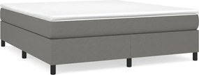 vidaXL Κρεβάτι Boxspring με Στρώμα Σκούρο Γκρι 180x200 εκ Υφασμάτιν