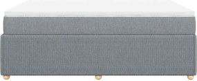 vidaXL Κρεβάτι Boxspring με Στρώμα Αν. Πράσινο 160x200εκ Υφασμάτινο