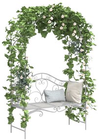 vidaXL Πάγκος  Λευκός Μέταλλο 121 x 48 x 200 εκ. Διακοσμητικά Ένθετα