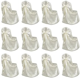 vidaXL Καλύμματα Καρέκλας για Δεξιώσεις Γάμου 12 τεμ. Κρεμ