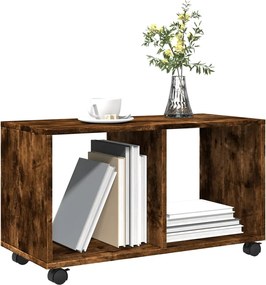 vidaXL Ντουλάπι Με Ροδάκια Καπνιστή Δρυς 72x33x42,5 εκ. Επεξ. Ξύλο