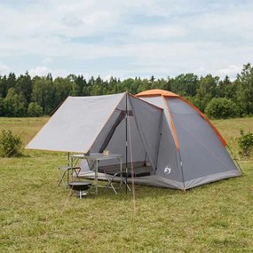 vidaXL Σκηνή Camping 4 ατόμων Γκρι και Πορτοκαλί