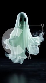 Intra Συλλεκτικό Ξύλινο Παζλ Plywood  4mm - Scary Halloween Ghost with Smoke Σε Ξύλινο Κουτί - Διαστάσεις: 10x10 cm – 25 κομμάτια