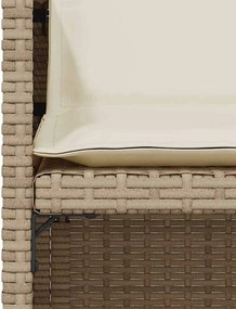 vidaXL Σετ Επίπλων Bistro 3 τεμ. Μπεζ Συνθετικό Ρατάν με Μαξιλάρια