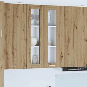 vidaXL Κρεμαστό ντουλάπι με ράφι Riga Artisan Oak 60 x 31 x 100 εκ.