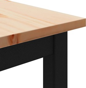 vidaXL Τραπεζαρία Φυσικό 110 x 110 x 75 cm Στερεά ξυλεία πεύκου
